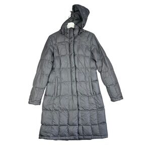 The North Face Metropolis Parka Grey 550 Down Quilted Hooded  Womens L, repaired